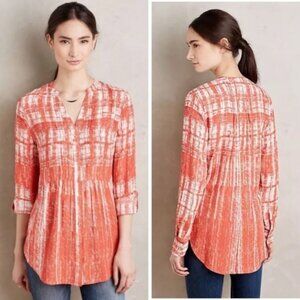 Anthropologie Maeve Button Front Calia Tunic, Sz 12